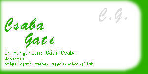 csaba gati business card